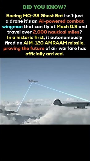 AI Drone Fires AIM-120 Missile Autonomously! Boeing MQ-28 Changes Air Warfare Forever #shorts