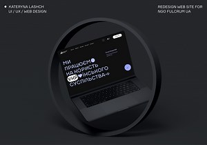 Landing page for NGO FULCRUM UA - UX/UI - Kateryna Lashch