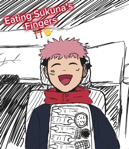 Yuji eating Sukuna's fingers mukbang 😭💔 #jujutsukaisen #anime #jjk #yuji #sukuna #funny #shorts