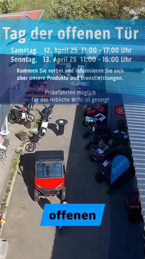 Heute geht’s weiter beim Tag der offenen Tür im Quad Shop Röder! Entdeckt Quads, ATVs und Roller hautnah, informiert euch über unsere Marken und Services – und genießt leckere Verpflegung vor Ort. Kommt vorbei: heute von 11:00 bis 16:00 Uhr in Heimbuchenthal, Kreuzdelle 26. Wir freuen uns auf euch! #QuadShopRöder #TagDerOffenenTür #QuadLife #ATVAdventure #Heimbuchenthal #Quads #Probefahrt #ATV #Roller