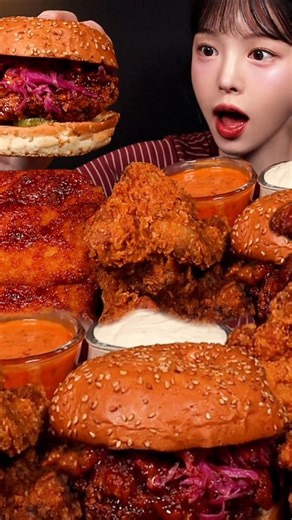 Ultimate Fried Chicken & Burger Feast | ASMR Mukbang