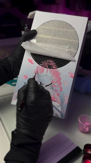 Mitsuri Xbox Custom... I'm still not okay after infinity castle 😖 @jana.cstm really said “total concentration, paint breathing.” Painting on Xbox consoles and accessories with Angelus ensures long-lasting designs that won’t crack or peel. Anime fans trust Angelus Leather Paints to recreate iconic Demon Slayer designs on sneakers, jackets, accessories, and xbox! See for yourself 😏 | Angelusdirect.com