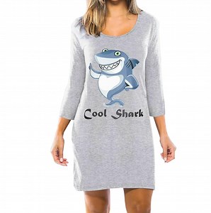 Women's Long Sleeve Cotton Night Shirts