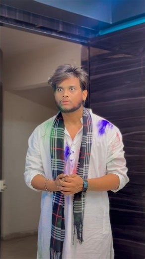 Happy Holi🤣❤️|Deepesh zo|Ms Komal| #youtubeshorts #comedy #funny #happyholi #shorts #foryou #yt