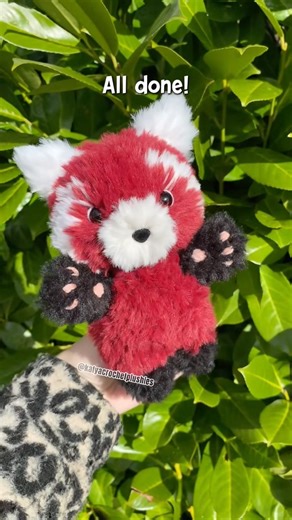 Chubby Red Panda, pattern by me🥰 #crochetplushie #crochet #plushies #cute #handmadetoy #redpanda
