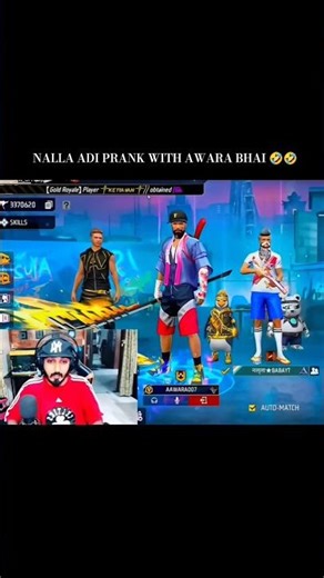 AWARA BHAI GOT NALLA ADI PRANKE 🤣😁 #shorts #freefiremax #freefirelovers #garenafreefire#freefire