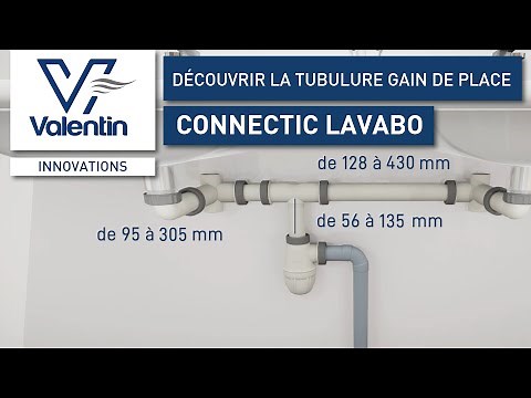 VALENTIN présente CONNECTIC 2 vasques, sa tubulure gain d'espace bi-matière.
