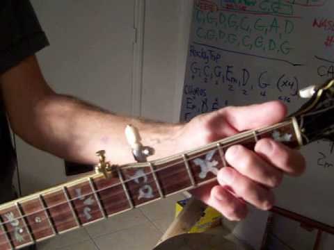 Cripple Creek for 5 string Banjo - 3 Finger Bluegrass Style