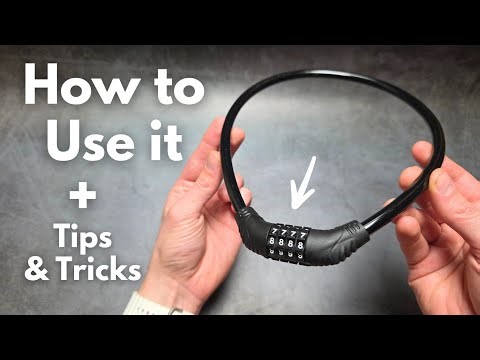 How to SETUP & Use - Bicycle Combination Cable Lock - With 4 or 5 Digit Code