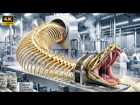 Inside The Modern Snake Factory: From Living Skin To Giant Skeleton