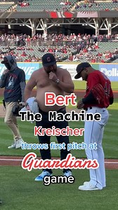 Bert "The Machine" Kreischer threw out an epic first pitch at Progressive Field before his show at Rocket Mortgage FieldHouse on Saturday night! | cleveland.com