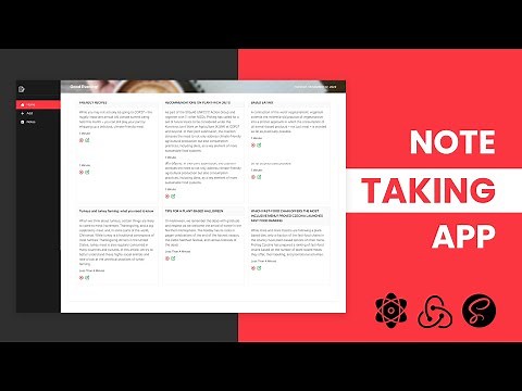 Note-Taking App Tutorial in React JS | React JS, Sass & React Redux | Build Notes App with React