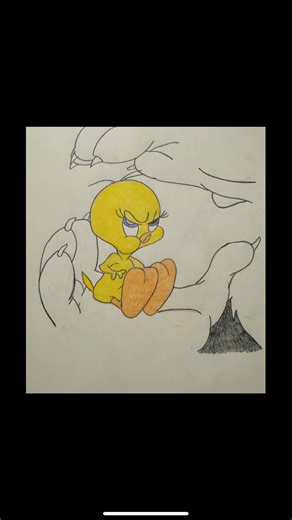 Sylvester & Tweety drawing! #art #drawing #sylvester #tweety #shorts