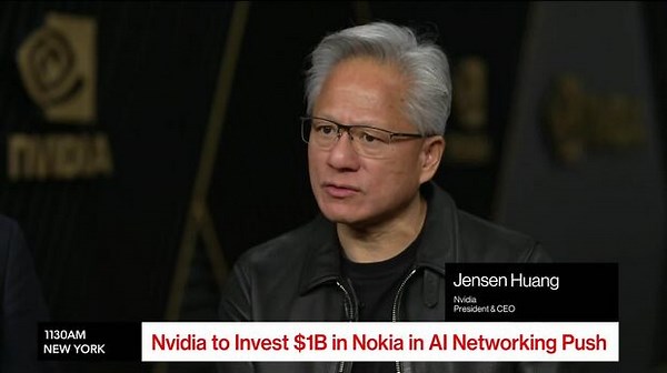 WATCH: Nvidia will make a $1 billion equity investment in Nokia Oyj as they work to integrate Nvidia technology into Nokia’s network products.
