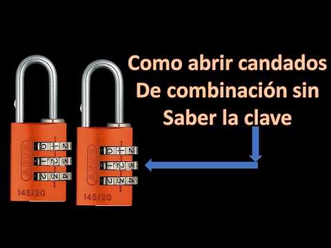 Como abrir un candado de combinación sin saber la clave