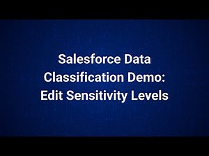 Netwrix Strongpoint: Salesforce Data Classification Demo — Edit Default Sensitivity Levels