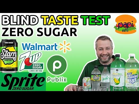 ZERO SUGAR LEMON LIME SODA TASTE TEST - Starry vs Sprite vs 7up