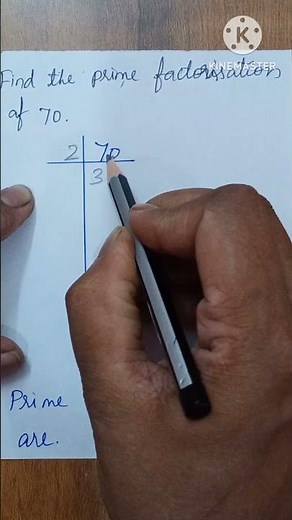 Find The Prime Factorization Of 70 - Maths / Division Method / Factors And Multiples / 🖋🖋🖋