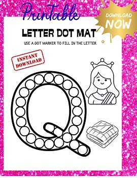 Letter Q Dot Marker Page Learn the Letter Q Activity Preschool Alphabet Work pdf