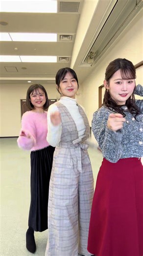 今日はひな祭り🎎 #揚原妃織 #坂田茉世 #増谷寧々 #FBCアナウンサー #おじゃまっテレ @坂田茉世（FBC福井放送アナウンサー）