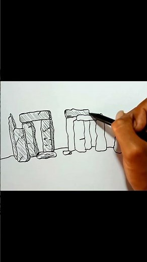 How to Draw STONEHENGE #shorts