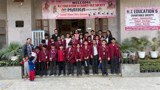 Ags Dwarka | Students of Abhinav Global School had the privilege of visiting Maika- sweet home girls' ashram as part of a social outreach and learning... | Instagram