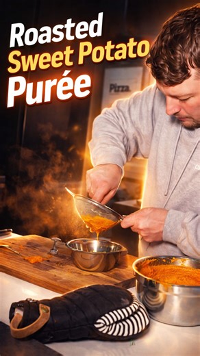 Healthy baby purée roasted sweet potato edition