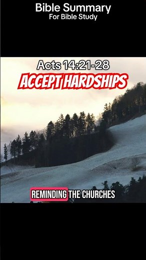 Acts 14:21-28 Summary #biblesummary #biblestudy #dailydevotional #Acts