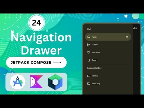 Custom Navigation Drawer using Jetpack Compose | Kotlin | Android | Android Studio Giraffe #kotlin