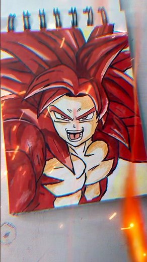 Drawing goku super saiyan 4 ( SSJ4 ) || dragon ball characters drawing || #animedrawing #goku #anime