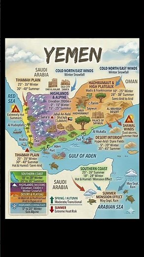 Yemen Has Snow Deserts Coast And Monsoon All Together 🤯🇾🇪