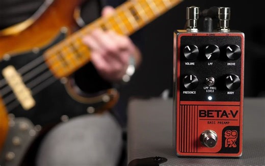 超人气BASS前级/过载换新归来！加拿大SolidgoldFX 新品BETA-V 新版Bass Preamp/Drive