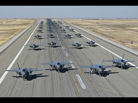 FIRST TIME EVER! US Air Force F-35 Aircraft Elephant Walk At Hill Air Base, USA