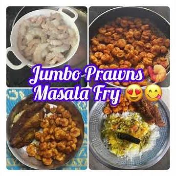 Jumbo Masala Prawns fry recipe | how to make Crispy Prawns 🍤 Fry | Prawns fry recipe 😋