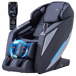 Alfine Massage Chair, 4d full body massager recliner chairs with heat, Zero Gravity SL-Track, AI Voice Control，Automatic Footrest（A66 Black）