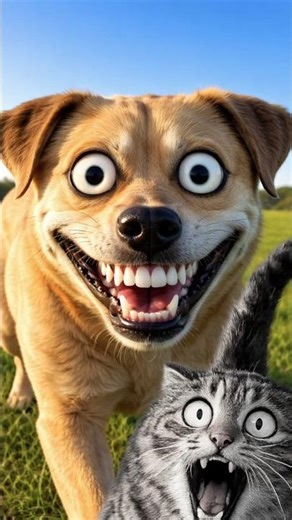 dogs SCARING cats 😹