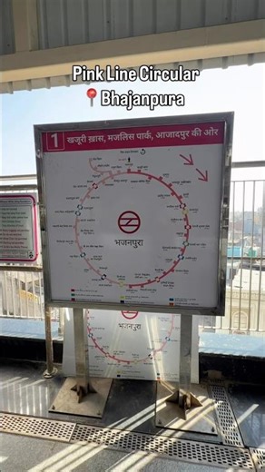 Pink Line Circular Delhi Metro 🔥 Signature Bridge View✌🏻