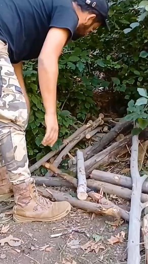 12K views · 167 reactions | Building a Bushcraft Table #shorts | Bushcraft | Facebook