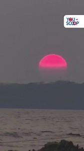 THE SUNSET IS BEAUTIFUL, ISN'T IT? ❤️💛 A reddish Sun lit up the skies in Calatagan, Batangas, taken around 6:05 PM tonight, April 18. #YouScoop Courtesy: Erwin Hilado
