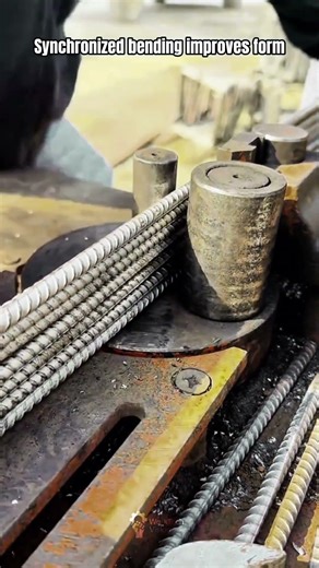 Multiple Steel Bar Bending Using Industrial Rebar Machine