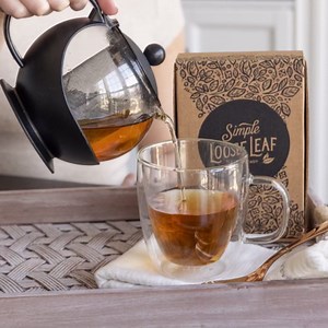 Simple Loose Leaf Blue Lady Grey Tea - Premium Loose Leaf Black Tea | High Caffeine, Keto-Friendly, Bright Citrus Flavor, Hand Packaged in USA, 4 oz