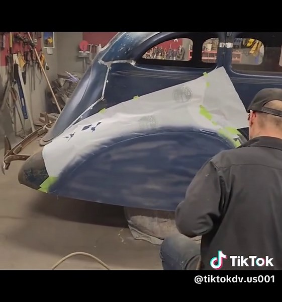 DIY Rust Paint Job_ Making it Look Rusty! #cars #classiccar #mechanic #metalwork