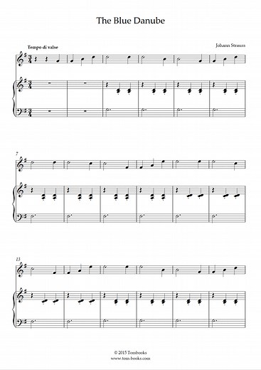 The Blue Danube (Strauss II) - Flute Sheet Music