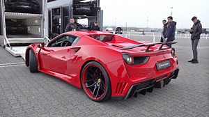 618K views · 10K reactions | What you see here is a #Novitec #Ferrari 488 N-Largo Spider unloading from a truck. Enjoy the video. | Gumbal | Facebook
