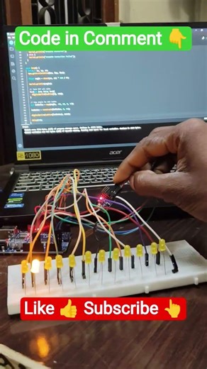 #shorts #arduino #diy#project How to Make Dancing LED Light with Arduino