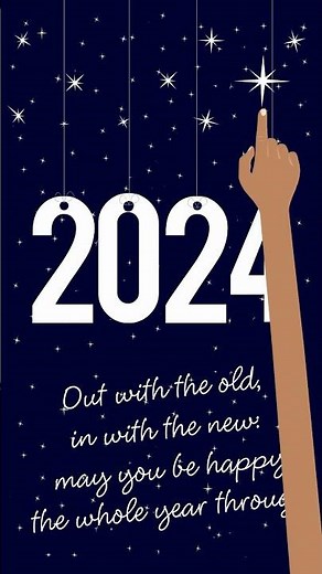 Happy New Year Animated mp4 gif personalized greeting card