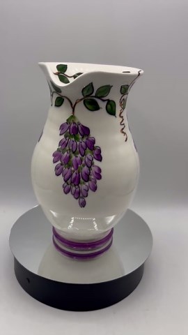 Greek Hand-painted Ceramic Pitcher With Purple Grapes Design & Green Leaves Artist Signed 8.5" Tall Small Chip on Handle - Etsy