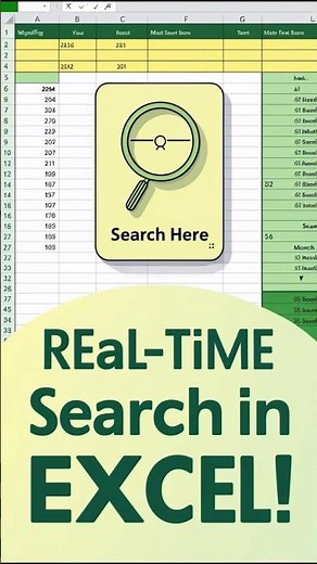 Real-Time Search Box in Excel! || Dynamic Excel Search Made Easy! #excel #exceltips