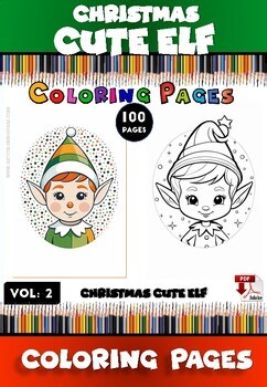 Elf Coloring Page for Kids Vol. 2 – 100 Festive Designs to Spark Creativity