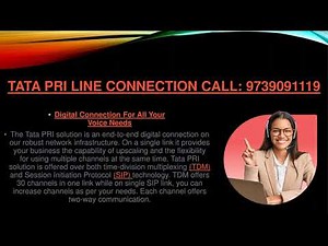 Tata New PRI Line Connection Tariff Plan Call: 9739091119